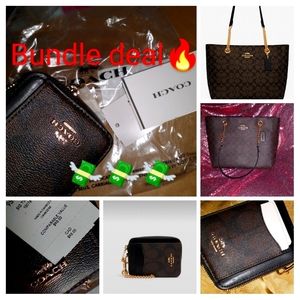 NWT Coach Marlie Tote bundled with NWT Coach card case